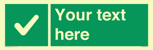 IV7139: Custom green background, green square with tick sign