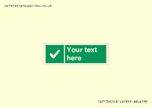 IV7139: Custom green background, green square with tick sign