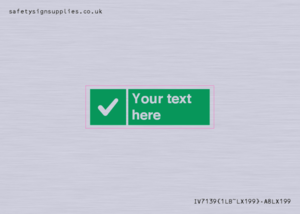 IV7139: Custom green background, green square with tick sign