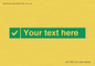 IV7139: Custom green background, green square with tick sign