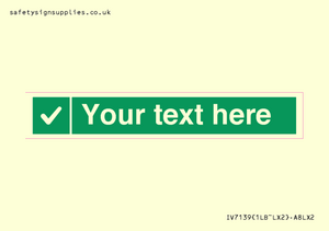 IV7139: Custom green background, green square with tick sign