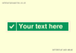 IV7139: Custom green background, green square with tick sign