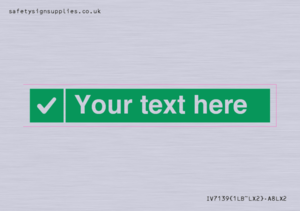 IV7139: Custom green background, green square with tick sign