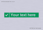 IV7139: Custom green background, green square with tick sign