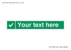 IV7139: Custom green background, green square with tick sign