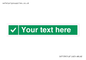 IV7139: Custom green background, green square with tick sign