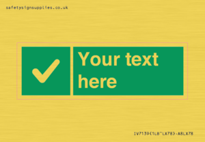 IV7139: Custom green background, green square with tick sign