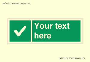 IV7139: Custom green background, green square with tick sign