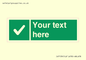 IV7139: Custom green background, green square with tick sign