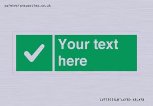 IV7139: Custom green background, green square with tick sign