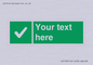 IV7139: Custom green background, green square with tick sign