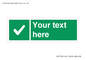 IV7139: Custom green background, green square with tick sign
