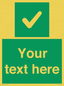 IV7139: Custom green background, green square with tick sign
