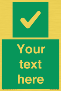 IV7139: Custom green background, green square with tick sign