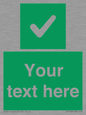 IV7139: Custom green background, green square with tick sign