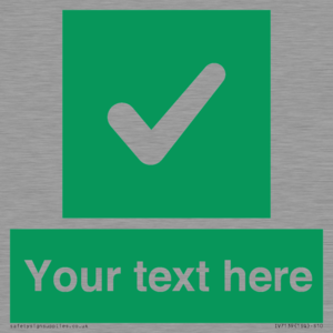 IV7139: Custom green background, green square with tick sign