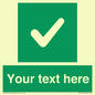 IV7139: Custom green background, green square with tick sign