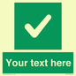 IV7139: Custom green background, green square with tick sign