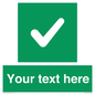 IV7139: Custom green background, green square with tick sign