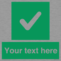IV7139: Custom green background, green square with tick sign