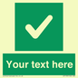 IV7139: Custom green background, green square with tick sign