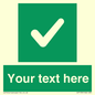 IV7139: Custom green background, green square with tick sign