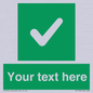 IV7139: Custom green background, green square with tick sign