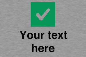 IV7140: Custom plain background, green square with tick sign