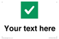 IV7140: Custom plain background, green square with tick sign