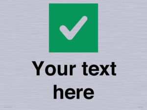 IV7140: Custom plain background, green square with tick sign