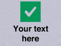 IV7140: Custom plain background, green square with tick sign