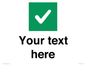 IV7140: Custom plain background, green square with tick sign