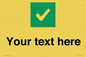 IV7140: Custom plain background, green square with tick sign