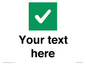 IV7140: Custom plain background, green square with tick sign