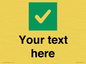 IV7140: Custom plain background, green square with tick sign