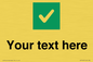 IV7140: Custom plain background, green square with tick sign