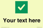 IV7140: Custom plain background, green square with tick sign
