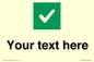 IV7140: Custom plain background, green square with tick sign
