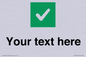 IV7140: Custom plain background, green square with tick sign