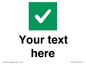 IV7140: Custom plain background, green square with tick sign