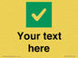IV7140: Custom plain background, green square with tick sign