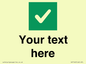 IV7140: Custom plain background, green square with tick sign