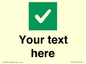 IV7140: Custom plain background, green square with tick sign