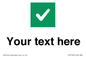 IV7140: Custom plain background, green square with tick sign
