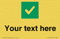 IV7140: Custom plain background, green square with tick sign