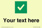 IV7140: Custom plain background, green square with tick sign