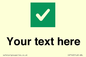 IV7140: Custom plain background, green square with tick sign