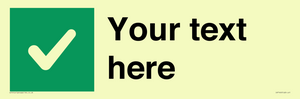 IV7140: Custom plain background, green square with tick sign