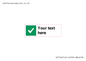 IV7140: Custom plain background, green square with tick sign