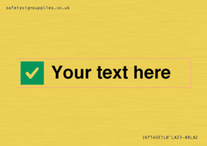 IV7140: Custom plain background, green square with tick sign